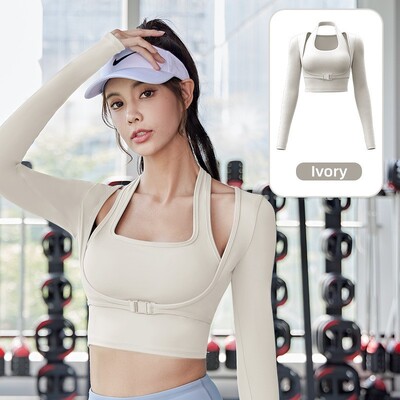 Divdaļīgs komplekts Sieviešu treniņu zālei jogas komplekts Fitnesa sporta apģērbs Crop Top sporta krūšturis Bezšuvju legingi Active Wear Apģērba uzvalks