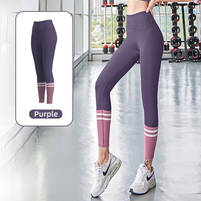 Divdaļīgs komplekts Sieviešu treniņu zālei jogas komplekts Fitnesa sporta apģērbs Crop Top sporta krūšturis Bezšuvju legingi Active Wear Apģērba uzvalks