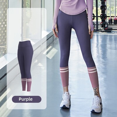 Sievietēm ar garām piedurknēm Crop Top sporta zāles skriešanas legingi Rudens bezšuvju joga elastīga fitnesa treniņa sporta apģērbs