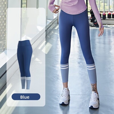Sievietēm ar garām piedurknēm Crop Top sporta zāles skriešanas legingi Rudens bezšuvju joga elastīga fitnesa treniņa sporta apģērbs