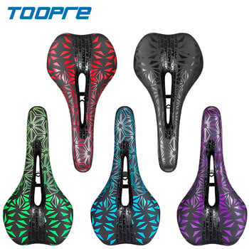 TOOPRE Σέλα ποδηλάτου MTB Mountain Road Bike Seat PU Δερμάτινο τζελ ποδηλατικό μαξιλάρι Άνετη αντικραδασμική σέλα ποδηλάτου