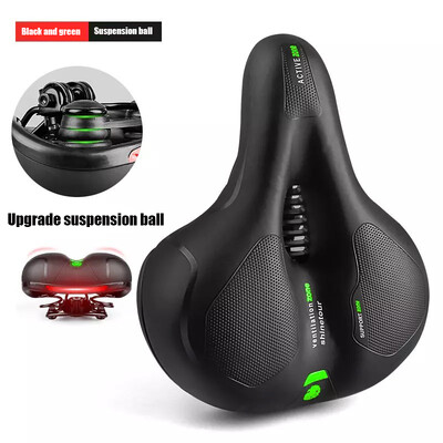 Velosipēda sēdekļa velosipēda sēdeklis ar aizmugurējo lukturi kalnu spilvenu velosipēda lielais dibens, paplašināts mīksts sēdeklis, ērti sēdekļa velosipēda piederumi