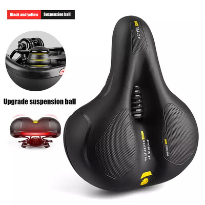 Velosipēda sēdekļa velosipēda sēdeklis ar aizmugurējo lukturi kalnu spilvenu velosipēda lielais dibens, paplašināts mīksts sēdeklis, ērti sēdekļa velosipēda piederumi