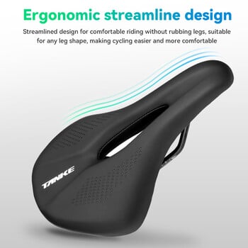 TANKE Hollow Breathable Bicycle Saddle Ανδρικές Γυναικείες MTB Ποδήλατο δρόμου Σέλα Απορρόφηση κραδασμών Άνετο Big Butt Bike Seat Safety-PU