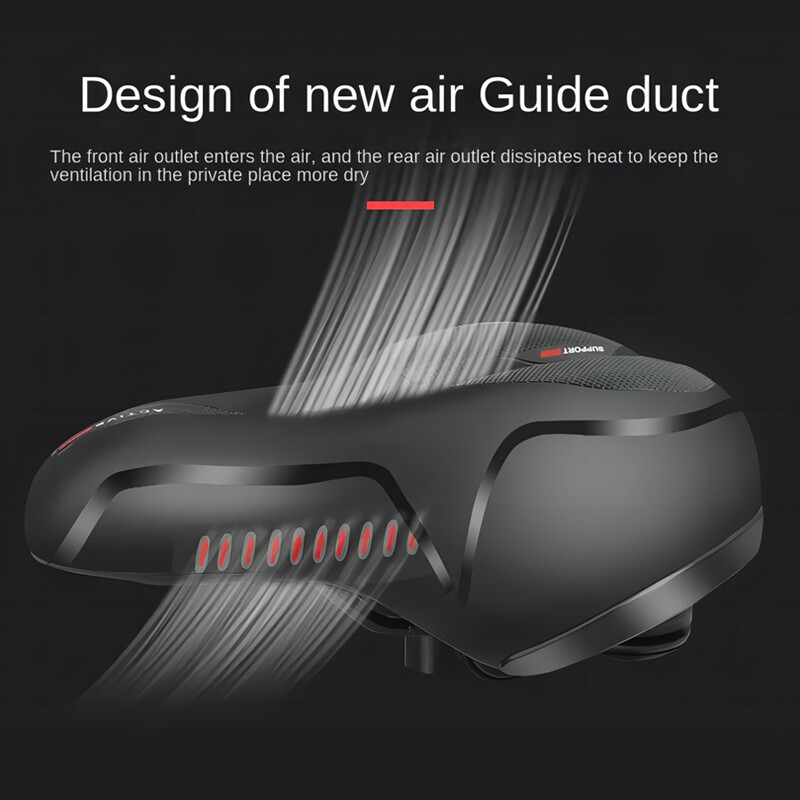 Dobi elpojoši velosipēda sēdekļi vīriešiem un sievietēm, MTB šosejas velosipēds, triecienu absorbējošs, ērts, liels dibens, velosipēda sēdeklis, drošības brīdinājums