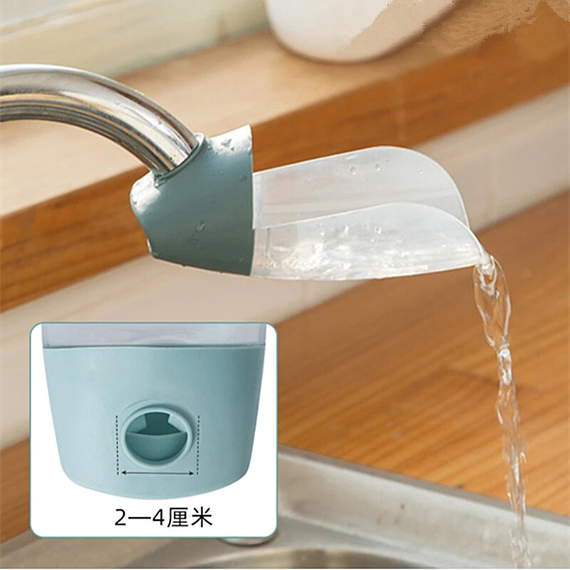 Karštas išpardavimas maišytuvo ilgintuvas Silikoninis vandens čiaupo prailginimo kriaukle Vaikų skalbimo prietaisas Vonios kambarys Virtuvė Priedai maišytuvo ilgintuvas