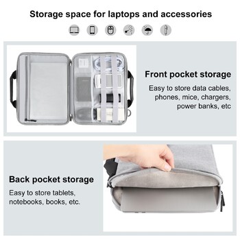 HAWEEL 13-16 инча куфарче Crossbody чанта за лаптоп Водоустойчив калъф за лаптоп за Macbook, Lenovo, ASUS, HP чанта за компютър