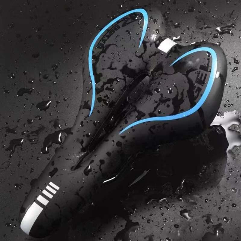 Velosipēda sēdeklis silikona spilvens riteņbraukšanas sēdeklis PU ādas virsma ar silīcija dioksīda pildījumu gēls TimeTrial ērts triecienizturīgs velosipēda sēdeklis