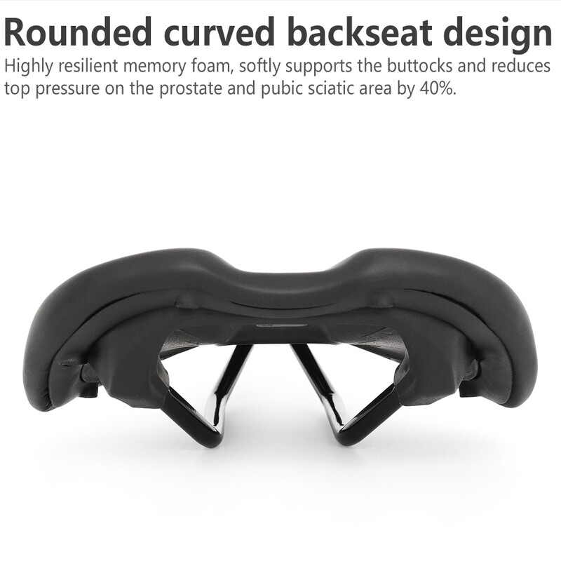 TTPRO Velosipēda spilvens MTB Īss nāsis dobs, viegls, elpojošs velosipēda sēdeklis šosejas velosipēdam Melns velosipēda sēdeklis 3209