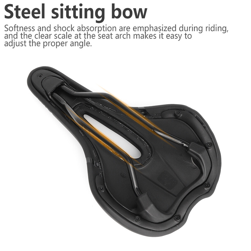 TTPRO Velosipēda spilvens MTB Īss nāsis dobs, viegls, elpojošs velosipēda sēdeklis šosejas velosipēdam Melns velosipēda sēdeklis 3209