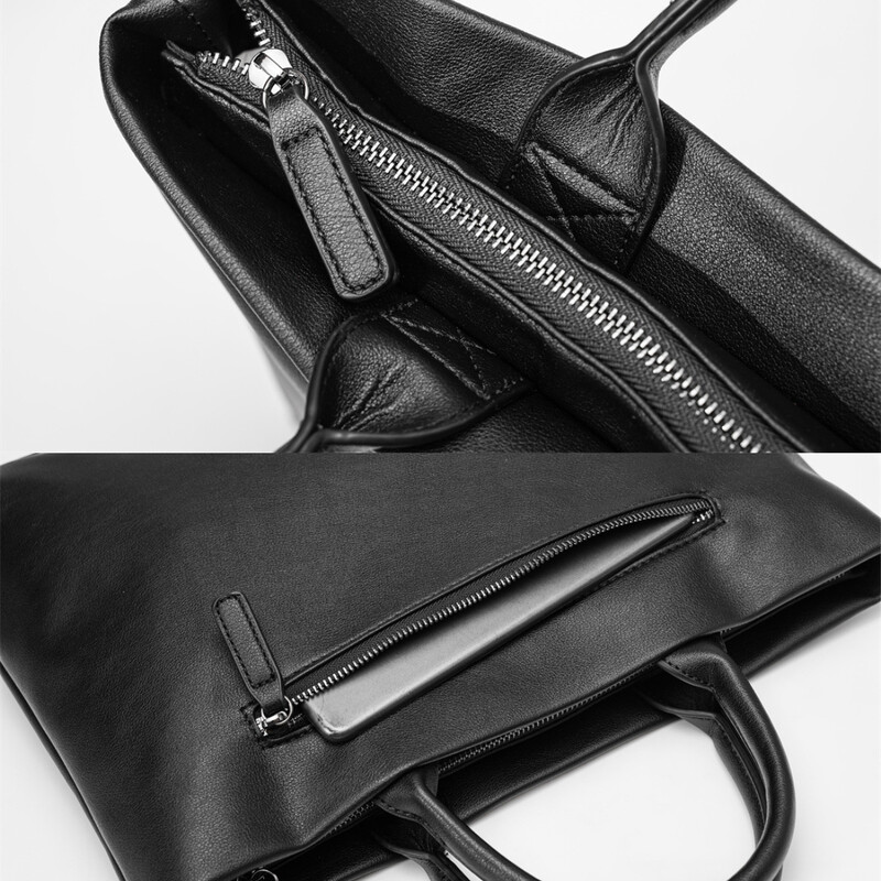 Luksusa ādas biznesa vīriešu rokassomas Ceļojumu dokumenti Datora soma Portfelis Mode Universāls 14 collu klēpjdatora Ipad Pro vāciņš