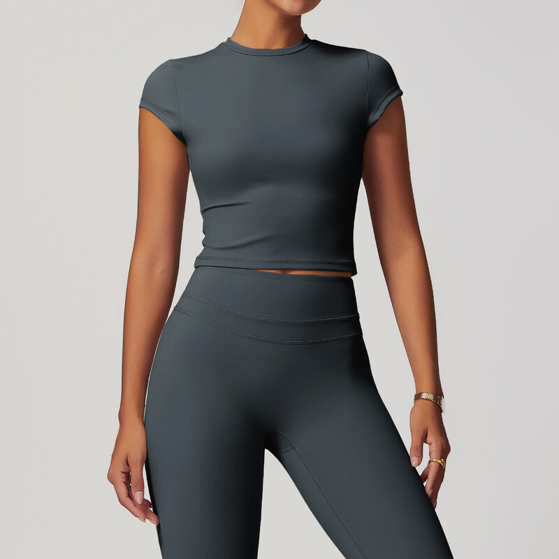 Γυναικεία μπλουζάκια γιόγκα τοπ αθλητικά μπλουζάκια γυμναστικής Κοντομάνικα μπλουζάκια γιόγκα γυμναστήριο Τοπ για τρέξιμο Αθλητικά εσώρουχα Push Up Crop Top