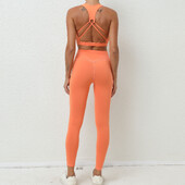 Σετ γιόγκα χωρίς ραφές Αθλητικό γυμναστήριο Παντελόνι ανύψωσης ισχίων Beauty Back Nude Feel Κοστούμια γυμναστικής Ρούχα γυμναστικής Σετ κολάν για γυναίκες