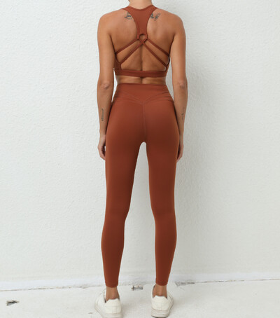 Σετ γιόγκα χωρίς ραφές Αθλητικό γυμναστήριο Παντελόνι ανύψωσης ισχίων Beauty Back Nude Feel Κοστούμια γυμναστικής Ρούχα γυμναστικής Σετ κολάν για γυναίκες