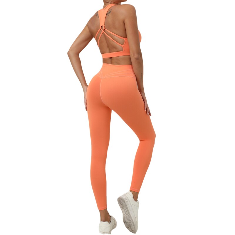 Σετ γιόγκα χωρίς ραφές Αθλητικό γυμναστήριο Παντελόνι ανύψωσης ισχίων Beauty Back Nude Feel Κοστούμια γυμναστικής Ρούχα γυμναστικής Σετ κολάν για γυναίκες