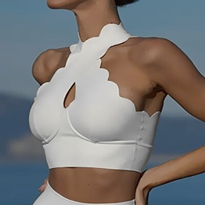 XL 1/2PCS Γυναικείο Σετ Γιόγκα Γυμναστήριο Laser Αθλητικό Σουτιέν Τοπ ψηλόμεσο κολάν τσέπη προπόνηση Παντελόνι αθλητική φόρμα γυμναστικής Αθλητική φόρμα