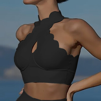 XL 1/2PCS Γυναικείο Σετ Γιόγκα Γυμναστήριο Laser Αθλητικό Σουτιέν Τοπ ψηλόμεσο κολάν τσέπη προπόνηση Παντελόνι αθλητική φόρμα γυμναστικής Αθλητική φόρμα