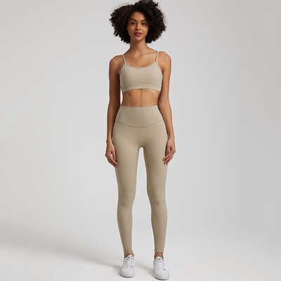 Σετ Yoga 2 τεμαχίων Ρούχα γυμναστικής για γυναίκες με εξώπλατο αθλητικό σουτιέν Ψηλόμεση κολάν γυμναστικής ασορτί σετ Running Fitness Αθλητικά ρούχα