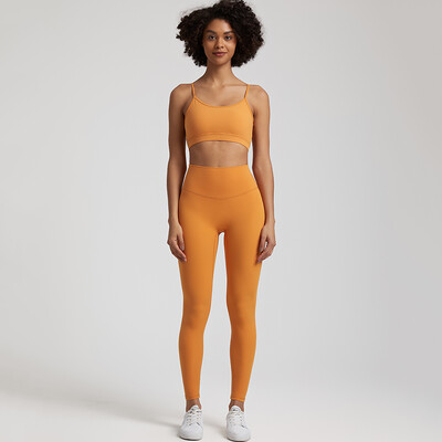 Σετ Yoga 2 τεμαχίων Ρούχα γυμναστικής για γυναίκες με εξώπλατο αθλητικό σουτιέν Ψηλόμεση κολάν γυμναστικής ασορτί σετ Running Fitness Αθλητικά ρούχα