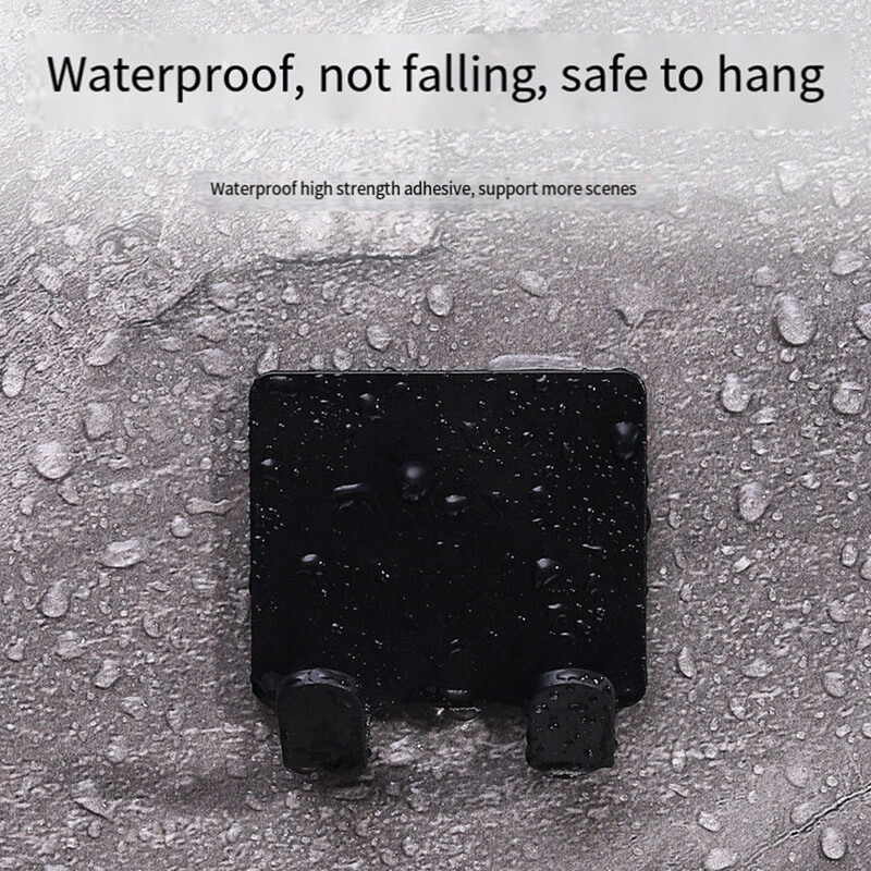 2/4 vnt Lipnus skustuvo laikiklis prie sienos tvirtinamas vonios kambarys dušo kabliui Gillette skutimosi skutimosi laikiklis Juodas plastikinis kabliukas