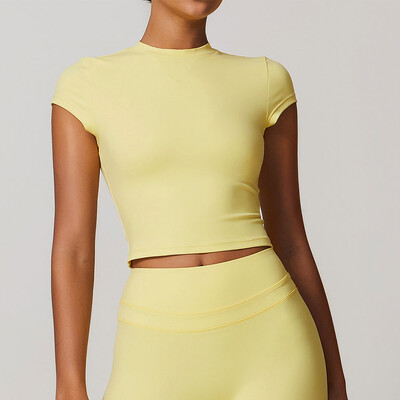 SWELTERING Γυναικεία κοντομάνικα μπλουζάκια γιόγκα αθλητικά μπλουζάκια γυμναστικής Ρούχα γιόγκα πουκάμισο γυμναστικής για τρέξιμο Active Wear Sport Top