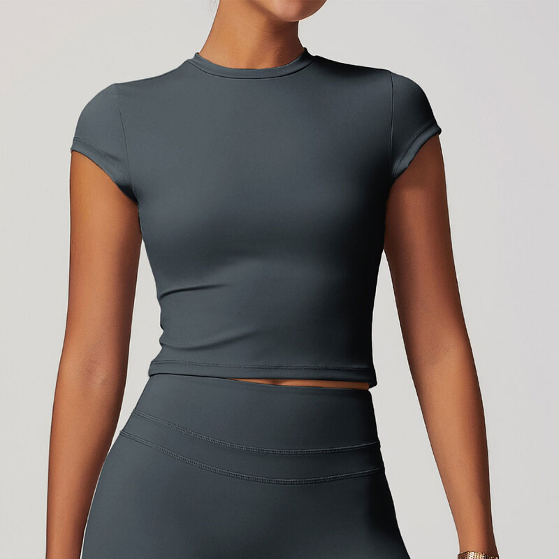 SWELTERING Γυναικεία κοντομάνικα μπλουζάκια γιόγκα αθλητικά μπλουζάκια γυμναστικής Ρούχα γιόγκα πουκάμισο γυμναστικής για τρέξιμο Active Wear Sport Top