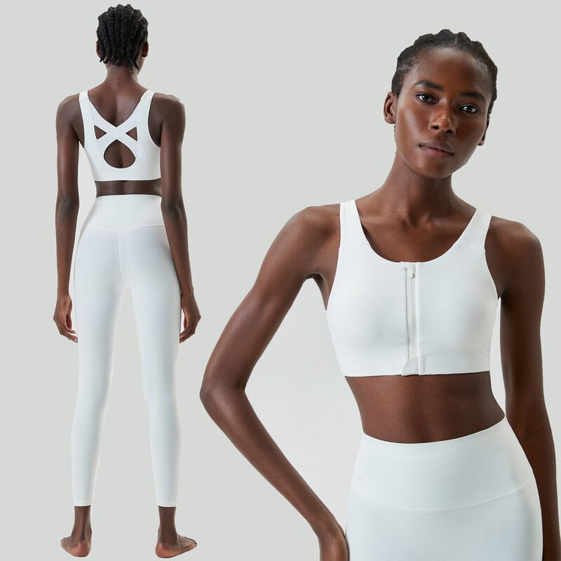 Two Pieces Fitness Yoga Σετ Γυναικείο μονόχρωμο κοστούμι γυμναστικής υψηλής απόδοσης Close Fit Strechy Running Αθλητικά Ρούχα Γυναικεία Wrkout