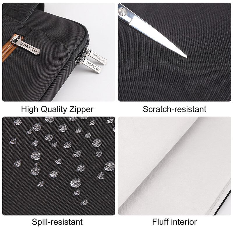 Torba za prijenosno računalo od 17 inča 15,6 inča, vodootporna torbica za nošenje s ručkom za prijenosna računala, crna