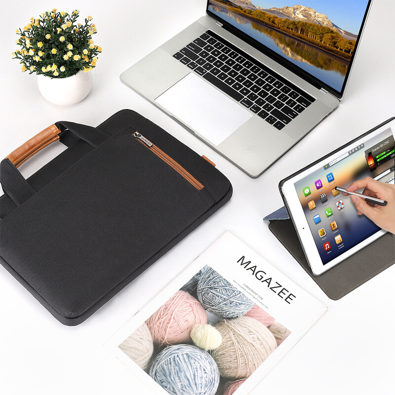 Torba za prijenosno računalo od 17 inča 15,6 inča, vodootporna torbica za nošenje s ručkom za prijenosna računala, crna