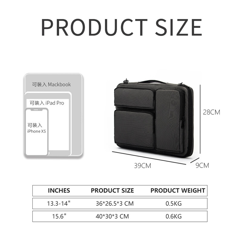 Torba za prijenosno računalo Torba za prijenosno računalo Na rame za Macbook Air Pro Vodootporan 14 15,6 inča Torbica za računalo Ručna torbica za studentski posao