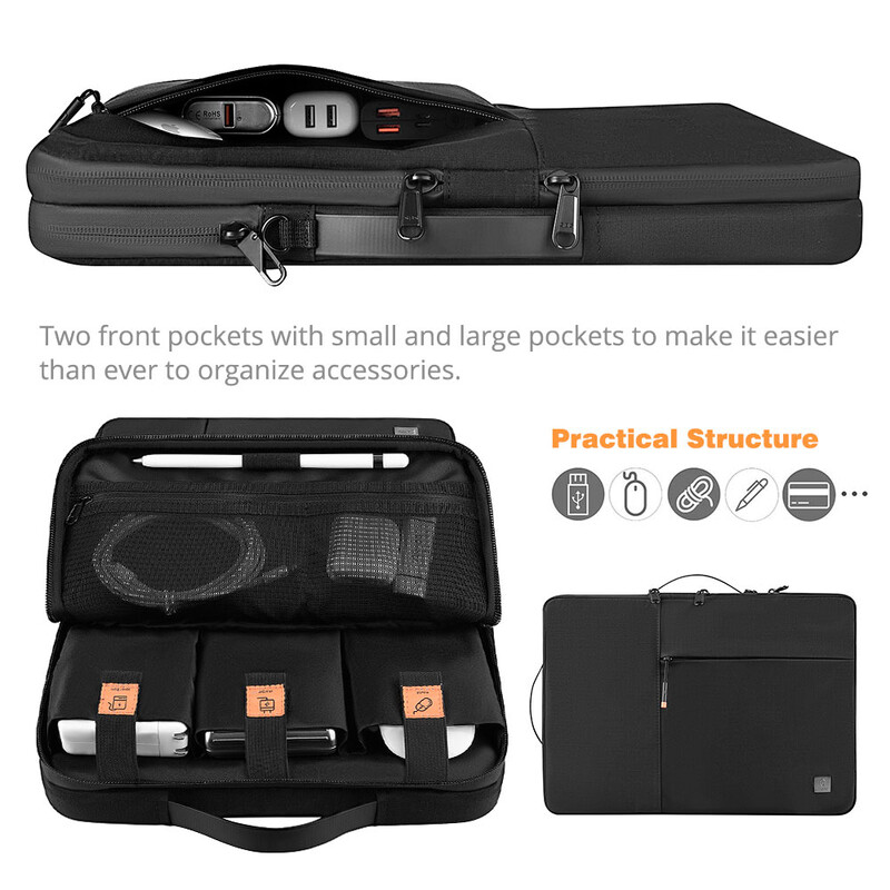 WIWU New Portable Laptop Sleeve 13 14 dvoslojna torba za prijenosno računalo za MacBook Air 15 Air 13 2022 Vodootporna torba za prijenosno računalo 15.6
