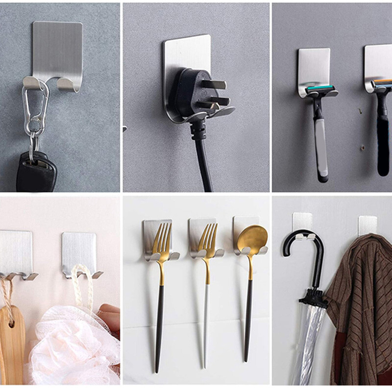 1/2/4 vnt. juodos/sidabrinės spalvos skustuvo laikymo stovas, nerūdijančio plieno skustuvo laikiklis, lipnus vandeniui atsparus skutimosi skustuvo stovas