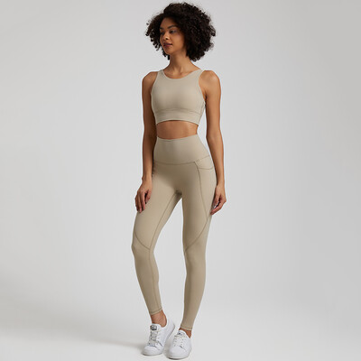 Ženska trenirka Buttery Soft Yoga set s džepom Rastezljiva odjeća za teretanu visokog struka Crop Top Grudnjak Tajice za vježbanje Sportska odijela