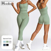 2PCS Sportski set Ženski komplet za teretanu Ženska trenirka Joga prsluk Trening bez rukava Ženska brzosušeća joga odijela Sportska odjeća