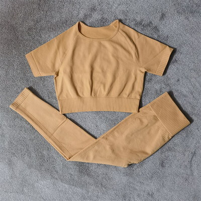 Σετ γυμναστικής γιόγκα Αθλητικά Γυναικεία Αθλητικά Αθλητικά Γυναικεία Αθλητικά Ενδύματα γυμναστικής Ψηλόμεση Κολλάν Σετ δύο τεμαχίων Σορτς Σετ Γυναικεία Ρούχα Γυμναστικής