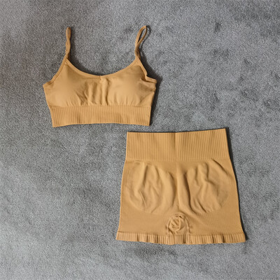 Σετ γυμναστικής γιόγκα Αθλητικά Γυναικεία Αθλητικά Αθλητικά Γυναικεία Αθλητικά Ενδύματα γυμναστικής Ψηλόμεση Κολλάν Σετ δύο τεμαχίων Σορτς Σετ Γυναικεία Ρούχα Γυμναστικής