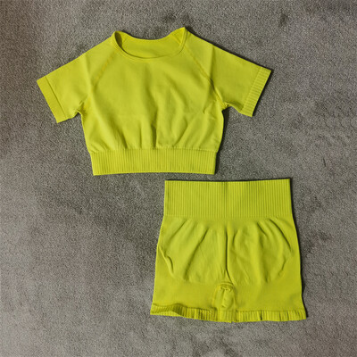 Σετ γυμναστικής γιόγκα Αθλητικά Γυναικεία Αθλητικά Αθλητικά Γυναικεία Αθλητικά Ενδύματα γυμναστικής Ψηλόμεση Κολλάν Σετ δύο τεμαχίων Σορτς Σετ Γυναικεία Ρούχα Γυμναστικής