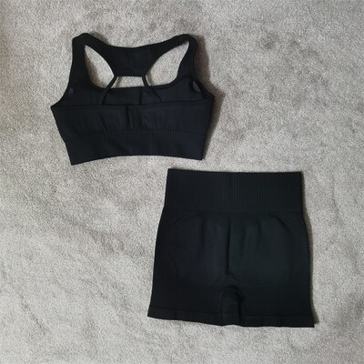 Σετ γυμναστικής γιόγκα Αθλητικά Γυναικεία Αθλητικά Αθλητικά Γυναικεία Αθλητικά Ενδύματα γυμναστικής Ψηλόμεση Κολλάν Σετ δύο τεμαχίων Σορτς Σετ Γυναικεία Ρούχα Γυμναστικής