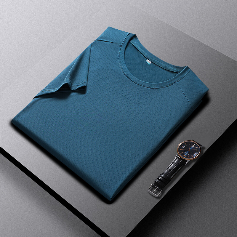 Νέο αθλητικό μπλουζάκι με κοντό μανίκι ζεύγος Ice Silk Καλοκαιρινό μπλουζάκι που απορροφά τον ιδρώτα και γρήγορα στεγνώνει αναπνεύσιμο γυναικείο μπλουζάκι