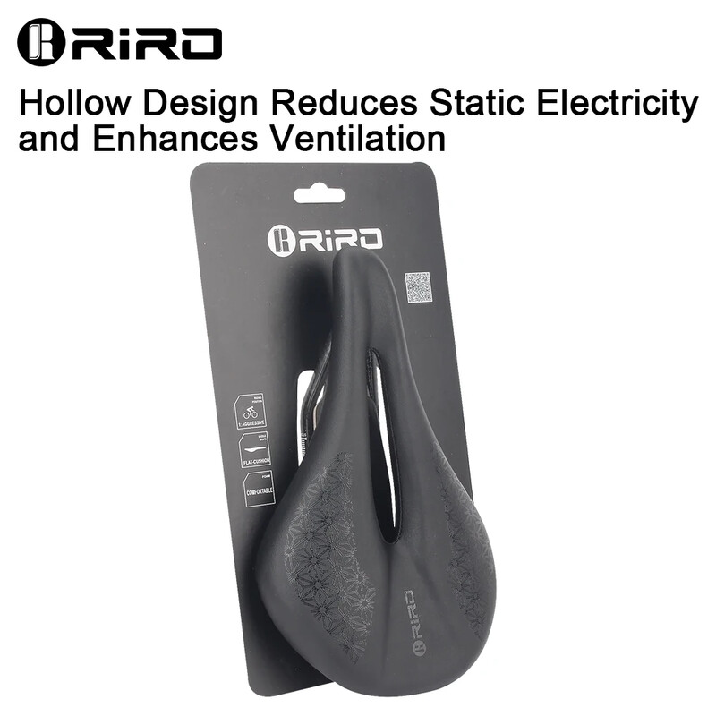 Σέλα RIRO από ανθρακονήματα Εξαιρετικά ελαφρύ κάθισμα ποδηλάτου δρόμου Μαλακό δέρμα MTB Cusion Mountain Bicycle Short Nose Race Bicycle Αξεσουάρ