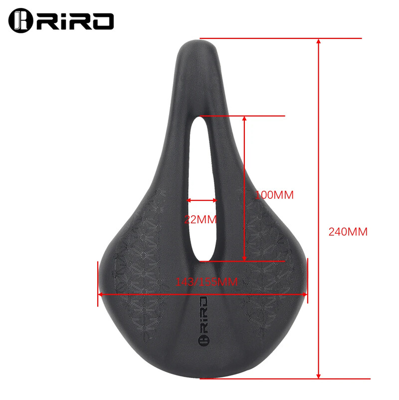 Σέλα RIRO από ανθρακονήματα Εξαιρετικά ελαφρύ κάθισμα ποδηλάτου δρόμου Μαλακό δέρμα MTB Cusion Mountain Bicycle Short Nose Race Bicycle Αξεσουάρ