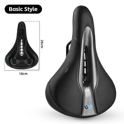 WEST BIKING Gel Άνετη σέλα ποδηλάτου Μαλακό σοκ μπάλα σφράγισης ελατηρίου Σέλα διπλού αμορτισέρ MTB κάθισμα με πίσω φως LED