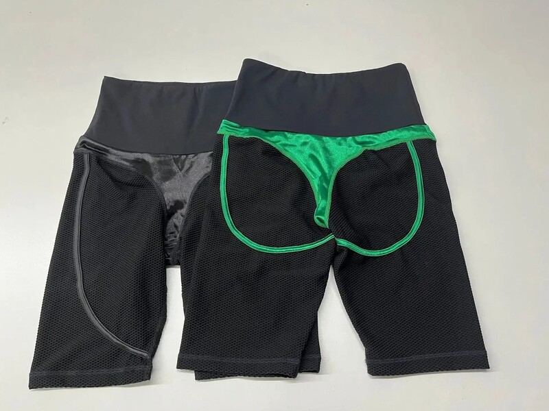 Ženske kratke biciklističke hlače Seksi prozirne kratke Mujer mrežaste Ljetna sportska odjeća Ženska odjeća za teretanu Odjeća za jogu Fitness odjeća 2024 Crna