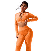 Σετ Yoga Γυναικεία Active Wear Χωρίς ραφή Αθλητικό Πουκάμισο Κολάν 2 ΤΕΜ Σετ δύο τεμαχίων Γυμναστική σετ γυμναστικής Ρούχα γυμναστικής για γυναίκες