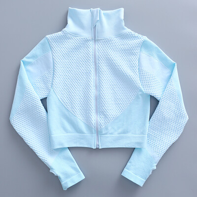 Κοντή μπάρα χωρίς ραφές Γυναικείο Σετ Γιόγκα Προπόνηση Αθλητικά Ρούχα Γυμναστικής Γυμναστική Μακρυμάνικο Κολάν Ψηλόμεσο Αθλητικά Κοστούμια