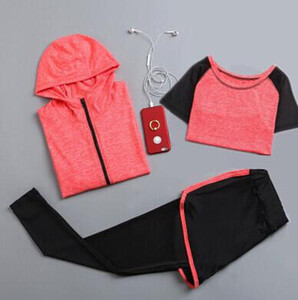 Καυτές εκπτώσεις γυναικεία σετ γιόγκα γρήγορου στεγνώματος σακάκι γιόγκα+μπλουζάκι+σουτιέν+σορτς+παντελόνι γυμναστήριο ρούχα γυμναστικής γυναικεία αθλητικά απαλά σετ για τρέξιμο