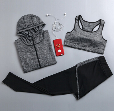 Καυτές εκπτώσεις γυναικεία σετ γιόγκα γρήγορου στεγνώματος σακάκι γιόγκα+μπλουζάκι+σουτιέν+σορτς+παντελόνι γυμναστήριο ρούχα γυμναστικής γυναικεία αθλητικά απαλά σετ για τρέξιμο