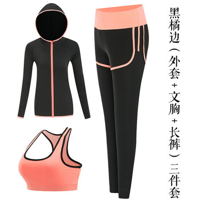 Καυτές εκπτώσεις γυναικεία σετ γιόγκα γρήγορου στεγνώματος σακάκι γιόγκα+μπλουζάκι+σουτιέν+σορτς+παντελόνι γυμναστήριο ρούχα γυμναστικής γυναικεία αθλητικά απαλά σετ για τρέξιμο