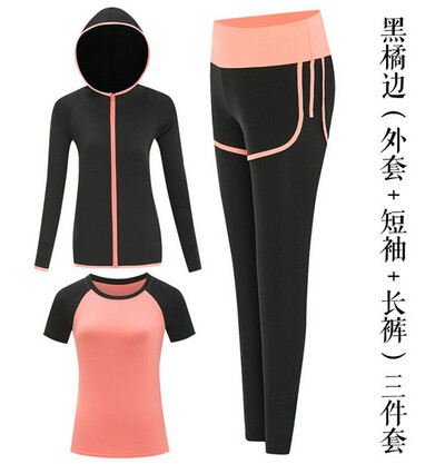 Καυτές εκπτώσεις γυναικεία σετ γιόγκα γρήγορου στεγνώματος σακάκι γιόγκα+μπλουζάκι+σουτιέν+σορτς+παντελόνι γυμναστήριο ρούχα γυμναστικής γυναικεία αθλητικά απαλά σετ για τρέξιμο