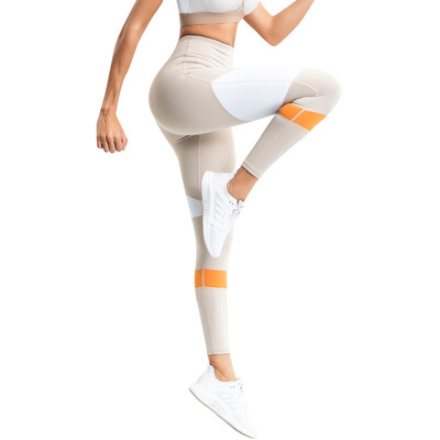 Γυμναστική Αθλητικά Σουτιέν και κολάν Σετ γιόγκα Γυναικεία ρούχα γυμναστικής Push Up Nylon Stretch ριγέ προπόνηση Γυναικεία αθλητική στολή